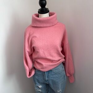 ASOS Design Pink Cowl Neck Knit Cozy Pullover Sweater size US 4